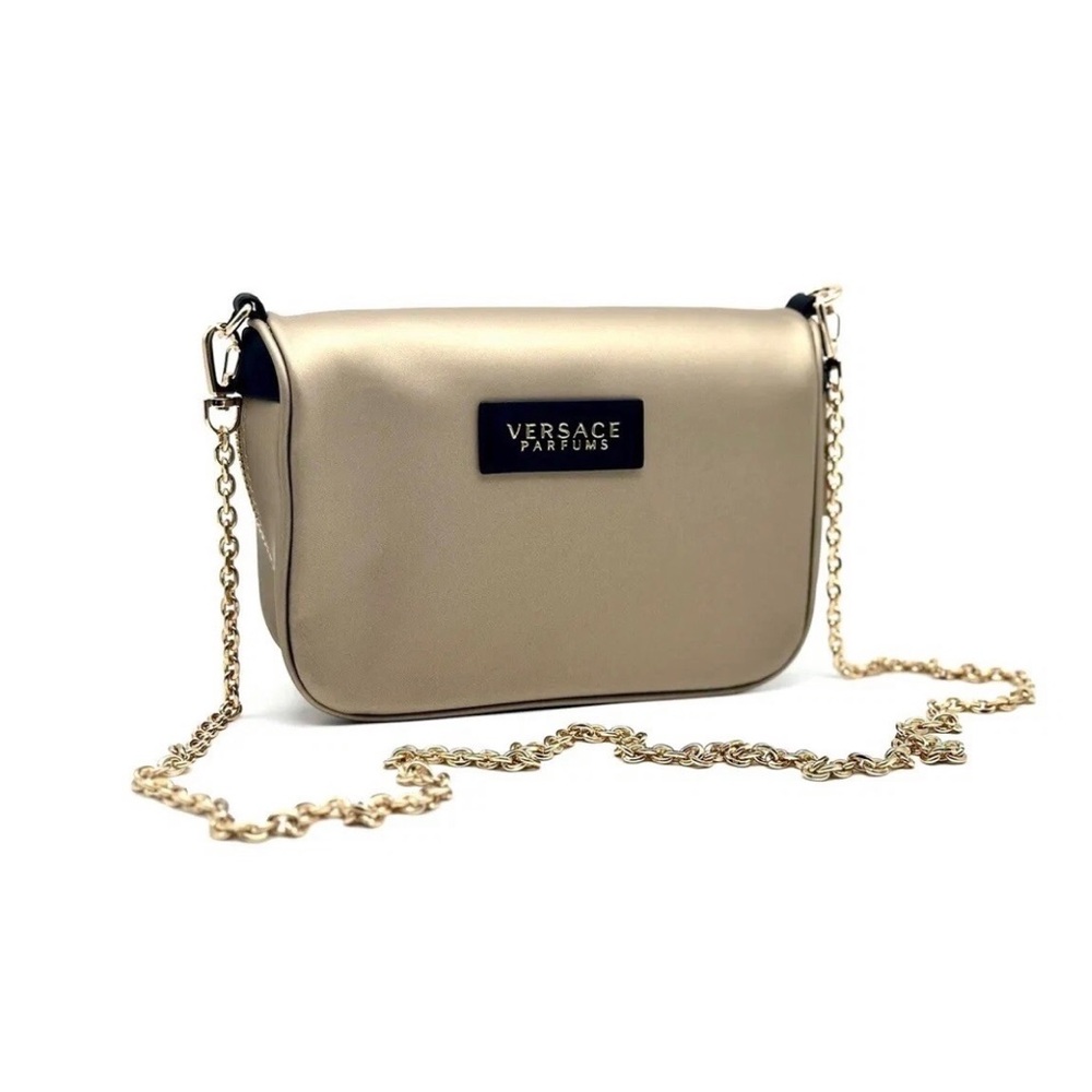Versace Gold Crossbody Bag with Chain Strap